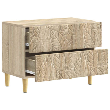 vidaXL Bedside Table Sonoma Oak 62 x 34.5 x 48 cm Engineered Wood 3