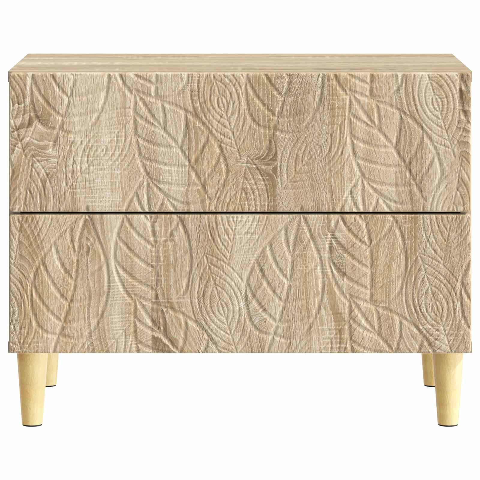 vidaXL Bedside Table Sonoma Oak 62 x 34.5 x 48 cm Engineered Wood 4