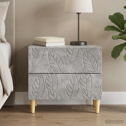 Bedside Table 62 x 34.5 x 48 cm Engineered Wood Concrete grey
