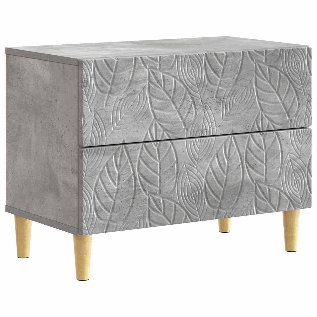 Bedside Table 62 x 34.5 x 48 cm Engineered Wood Concrete grey
