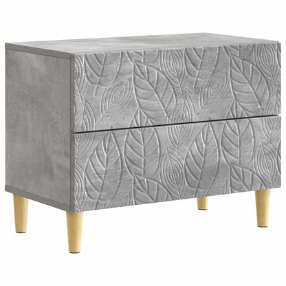 Bedside Table 62 x 34.5 x 48 cm Engineered Wood Concrete grey