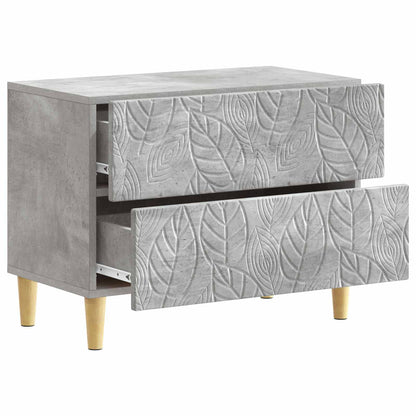 Bedside Table 62 x 34.5 x 48 cm Engineered Wood Concrete grey