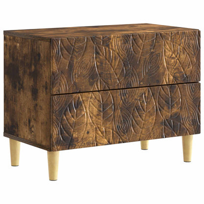 vidaXL Bedside Table Smoked Oak 62 x 34.5 x 48 cm Engineered Wood 2