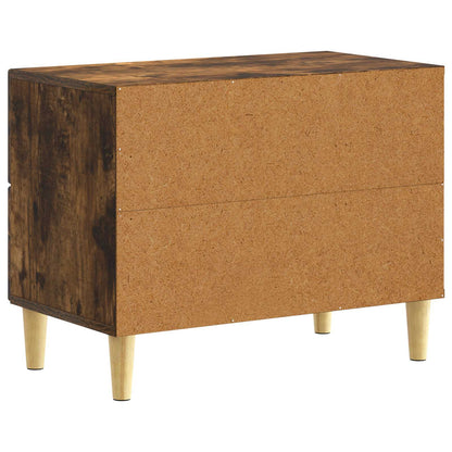 vidaXL Bedside Table Smoked Oak 62 x 34.5 x 48 cm Engineered Wood 6