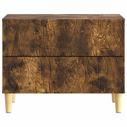 vidaXL Bedside Table Smoked Oak 62 x 34.5 x 48 cm Engineered Wood 4