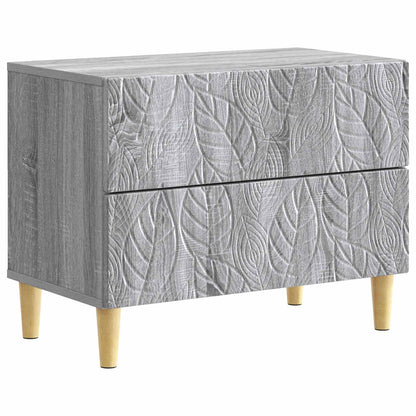 vidaXL Bedside Table Grey Sonoma 62 x 34.5 x 48 cm Engineered Wood 2