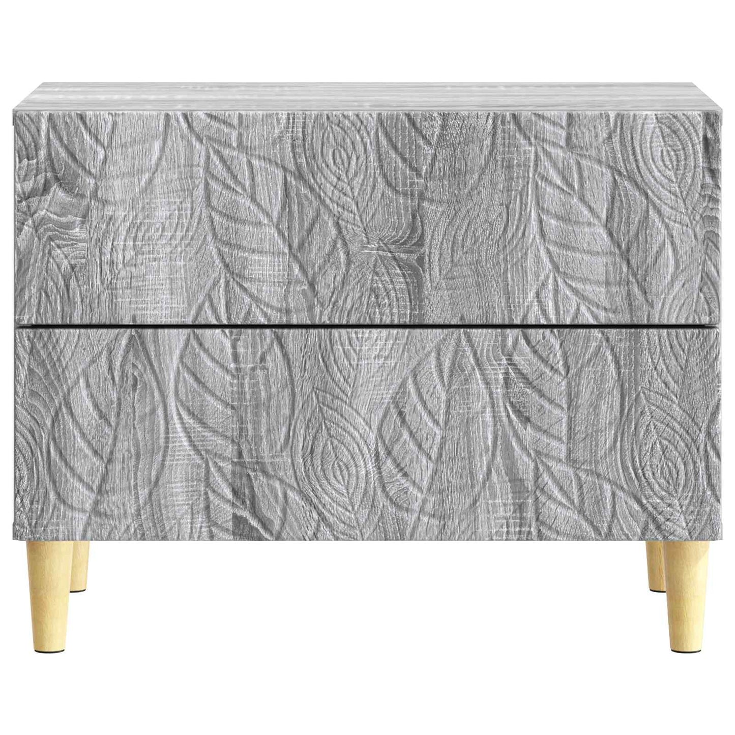 vidaXL Bedside Table Grey Sonoma 62 x 34.5 x 48 cm Engineered Wood 4