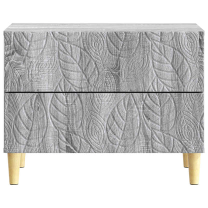 vidaXL Bedside Table Grey Sonoma 62 x 34.5 x 48 cm Engineered Wood 4