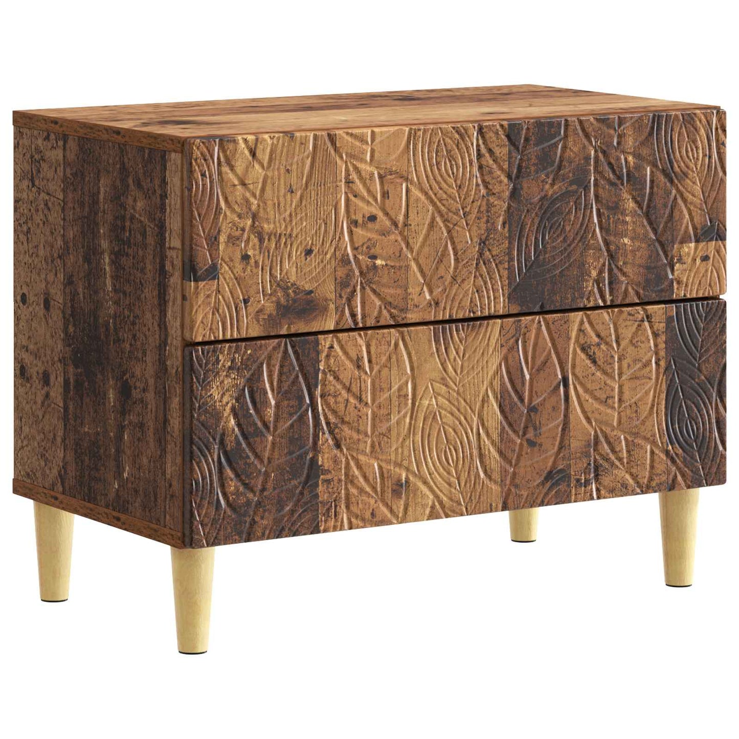 vidaXL Bedside Table Old Wood 62 x 34.5 x 48 cm Engineered Wood 2