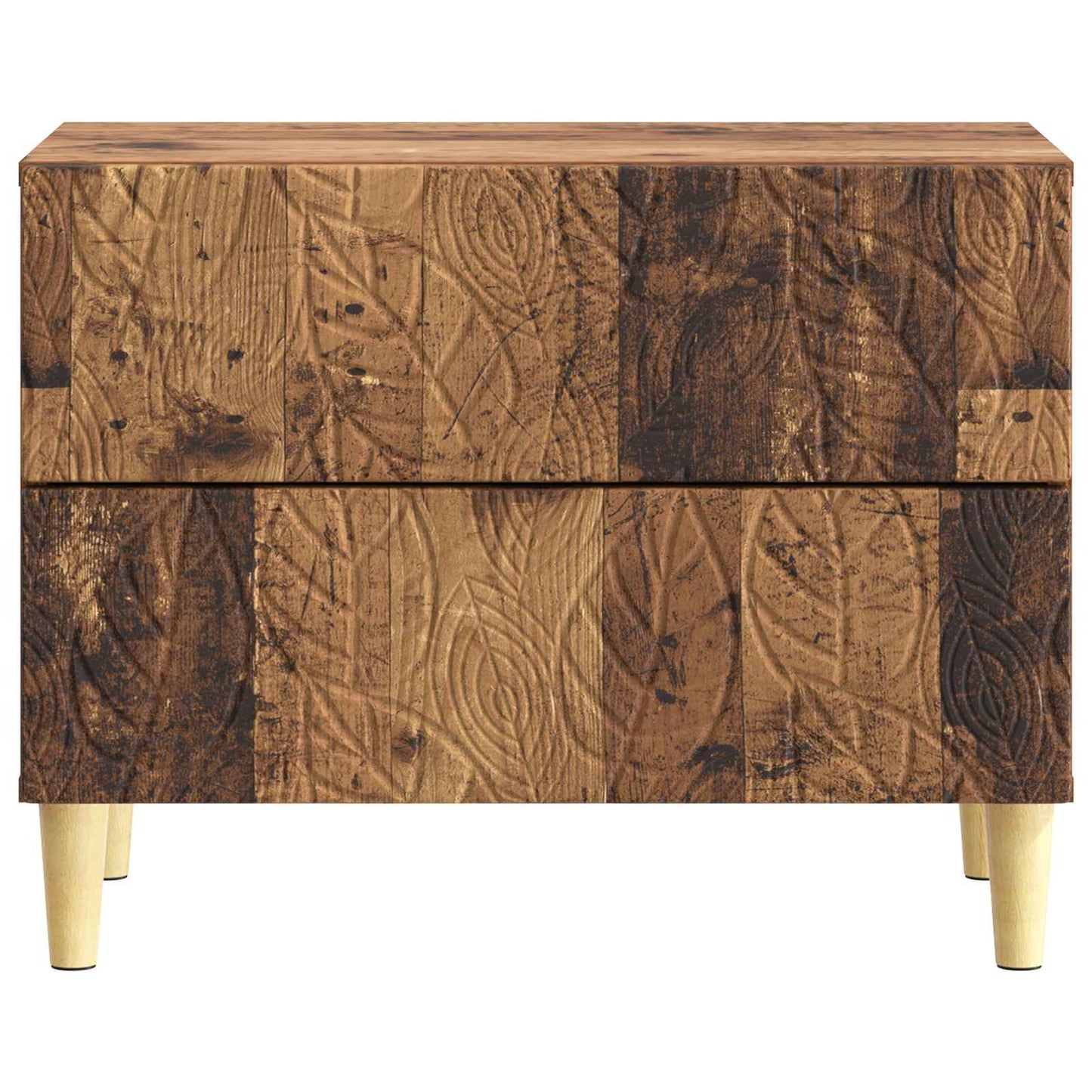 vidaXL Bedside Table Old Wood 62 x 34.5 x 48 cm Engineered Wood 4