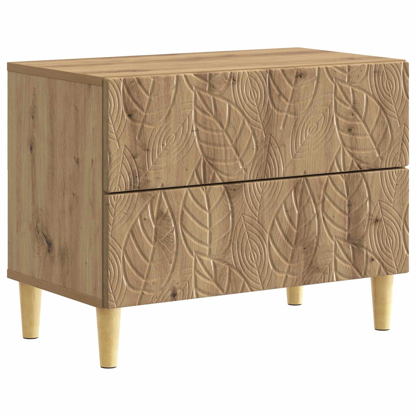 vidaXL Bedside Table Artisan Oak 62 x 34.5 x 48 cm Engineered Wood 2