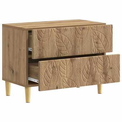 vidaXL Bedside Table Artisan Oak 62 x 34.5 x 48 cm Engineered Wood 3
