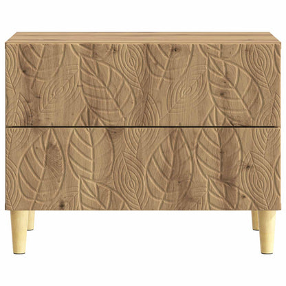 vidaXL Bedside Table Artisan Oak 62 x 34.5 x 48 cm Engineered Wood 4