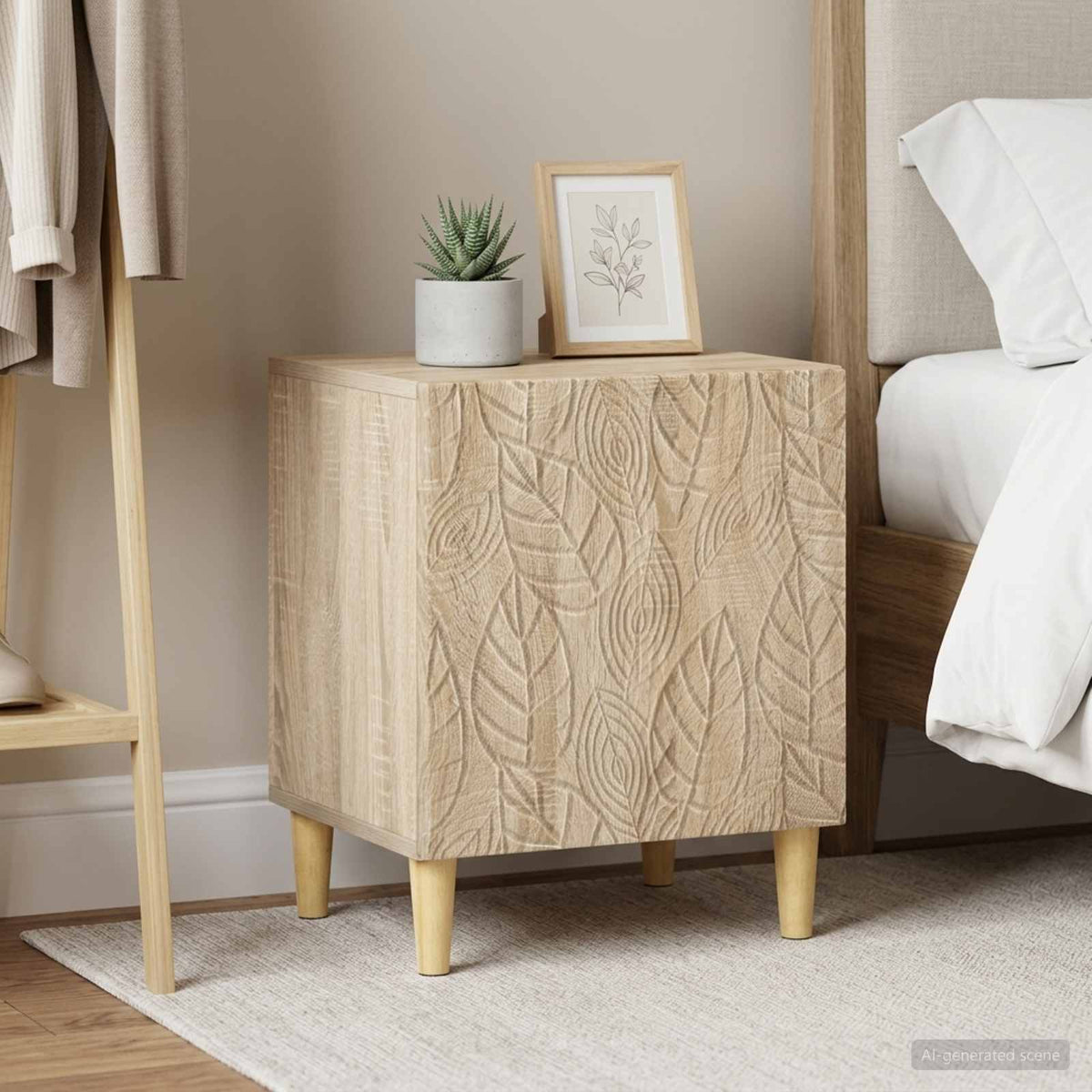 vidaXL Bedside Table 43 x 34.5 x 50 cm Engineered Wood