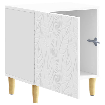 vidaXL Bedside Table High Gloss White 43 x 34.5 x 50 cm 3