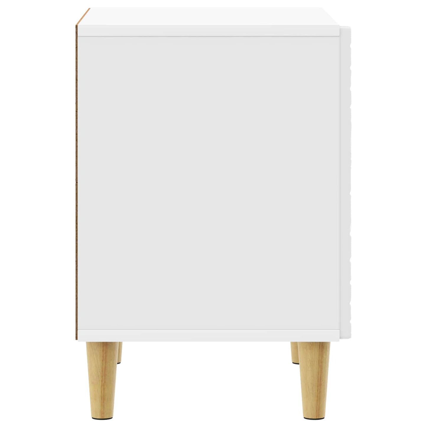 vidaXL Bedside Table High Gloss White 43 x 34.5 x 50 cm 5