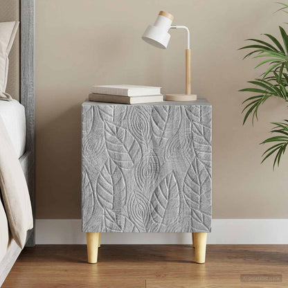 vidaXL Bedside Table Grey Sonoma 43 x 34.5 x 50 cm Engineered Wood 1