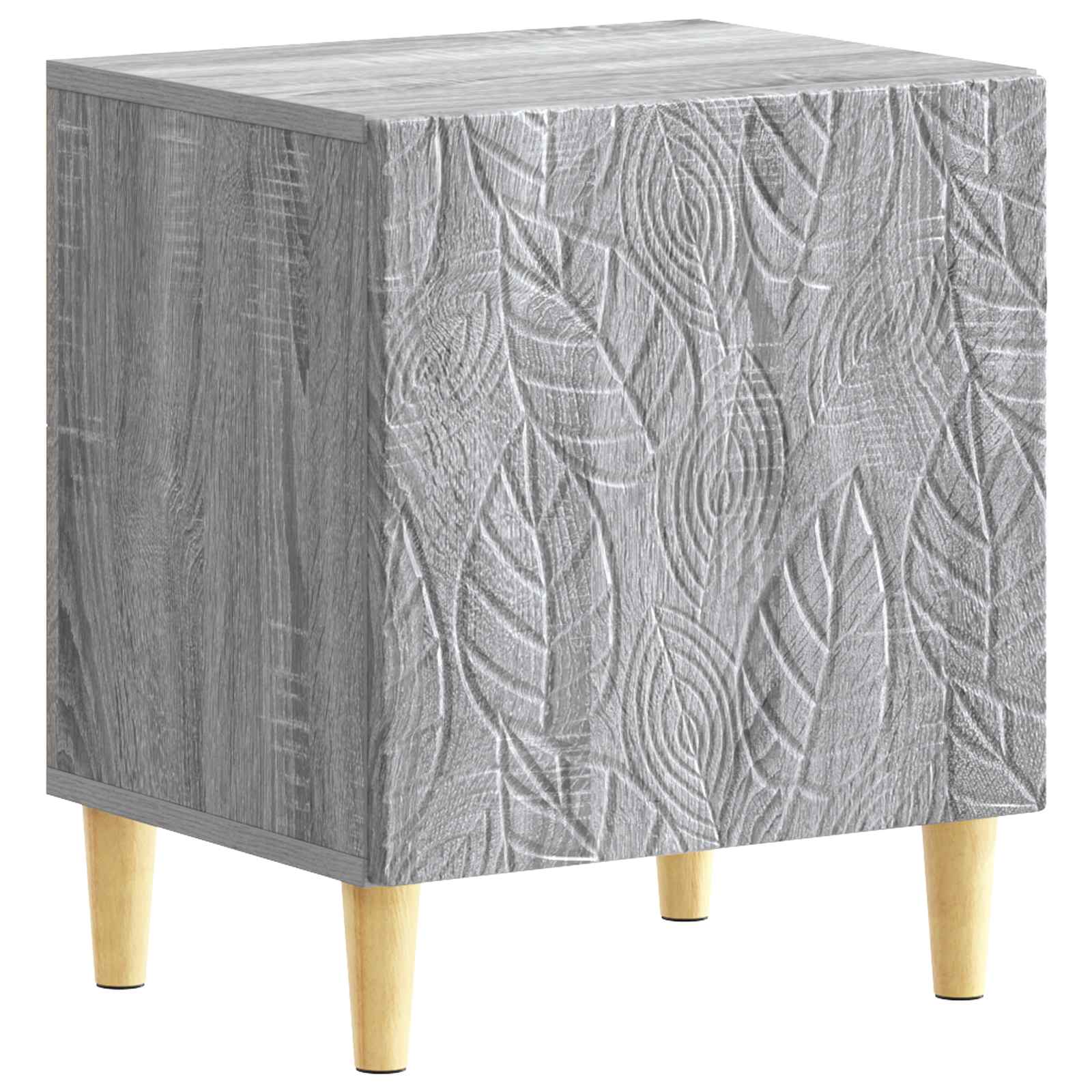 vidaXL Bedside Table Grey Sonoma 43 x 34.5 x 50 cm Engineered Wood 2