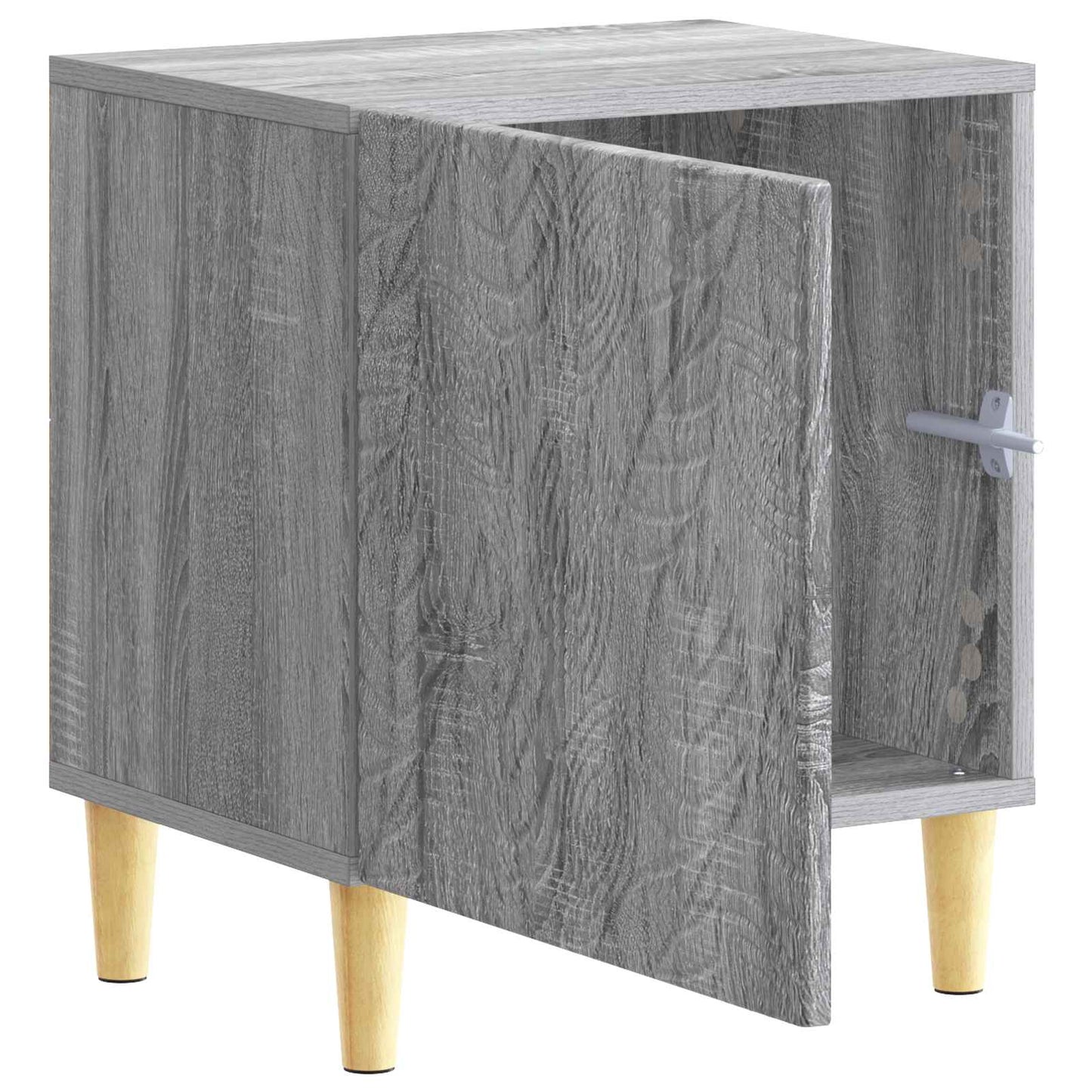 vidaXL Bedside Table Grey Sonoma 43 x 34.5 x 50 cm Engineered Wood 3