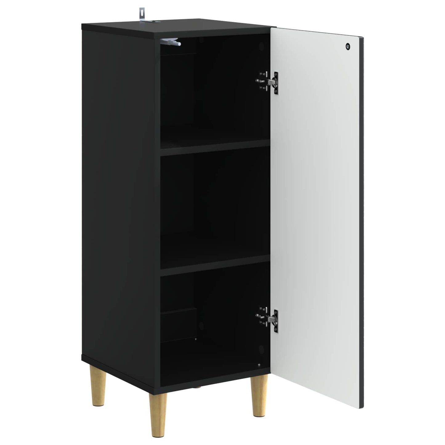 vidaXL Sideboard Black 33 x 34.5 x 90 cm Engineered Wood 4