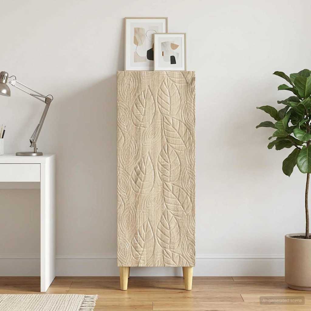 vidaXL Sideboard Sonoma Oak 33 x 34.5 x 90 cm Engineered Wood 3