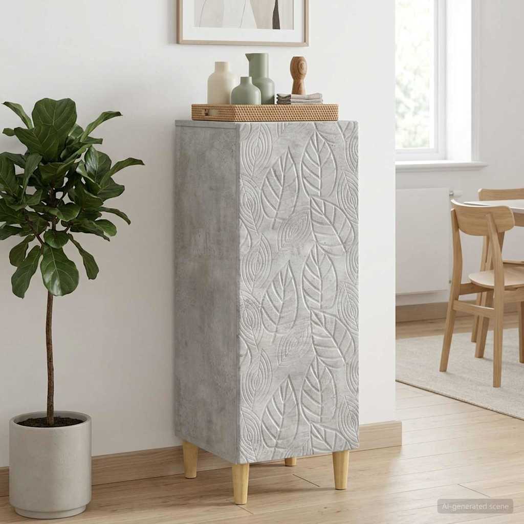 vidaXL Sideboard Concrete Grey 33 x 34.5 x 90 cm Engineered Wood 3