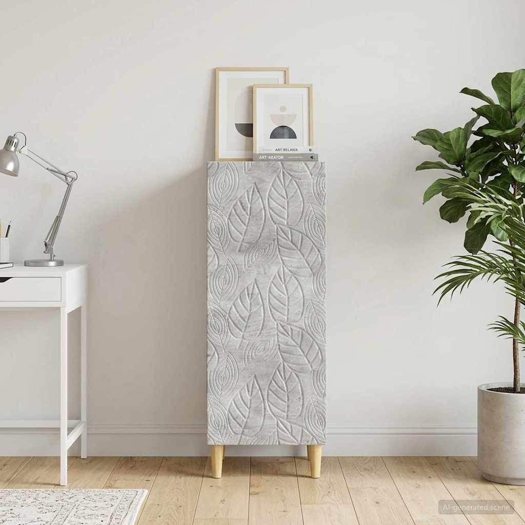 vidaXL Sideboard Concrete Grey 33 x 34.5 x 90 cm Engineered Wood 1
