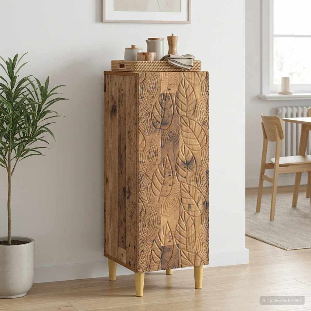 vidaXL Sideboard Old Wood 33 x 34.5 x 90 cm Engineered Wood 3