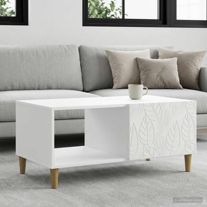 Coffee Table 90 x 50 x 40 cm Engineered Wood White