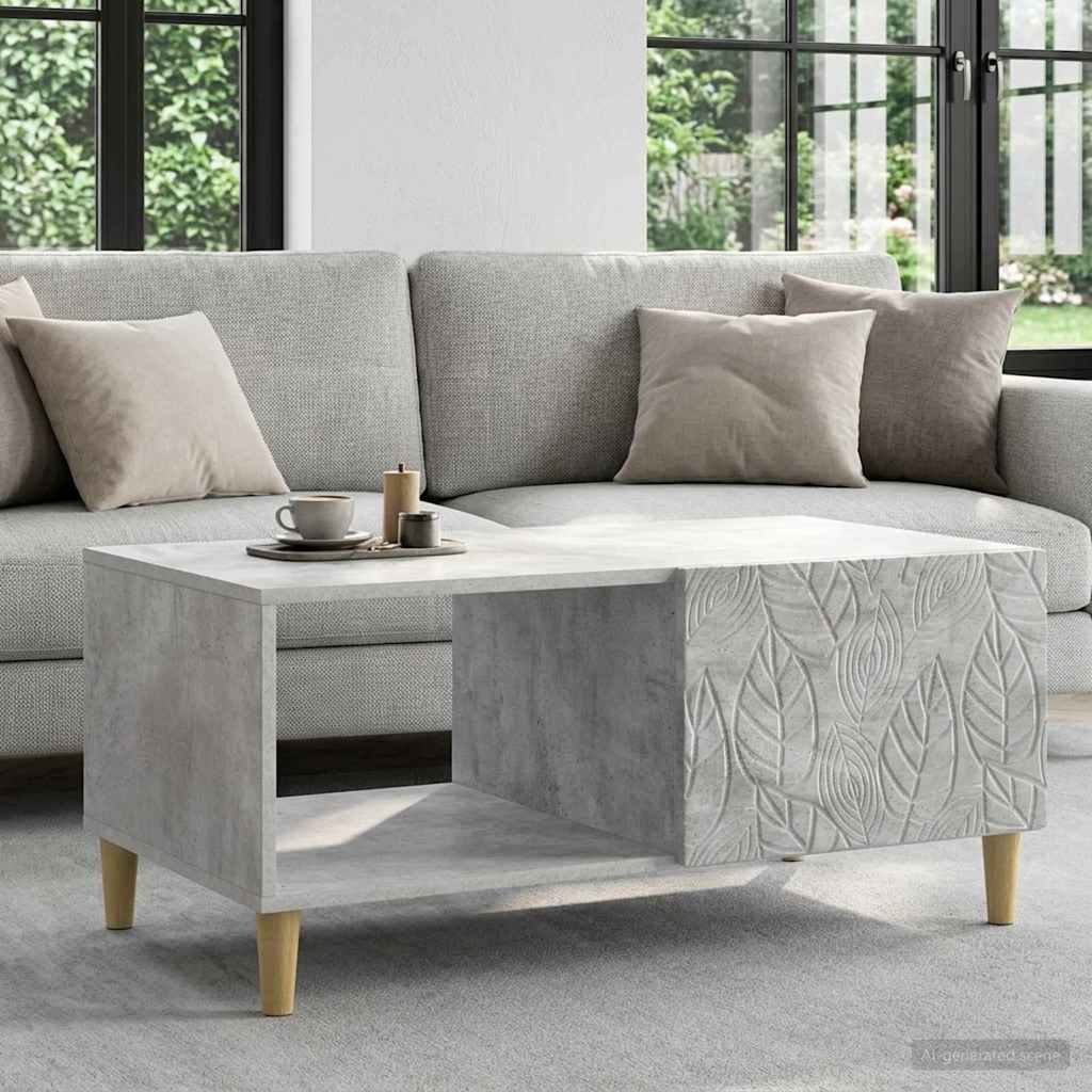 vidaXL Coffee Table Concrete Grey 90 x 50 x 40 cm Engineered Wood 1