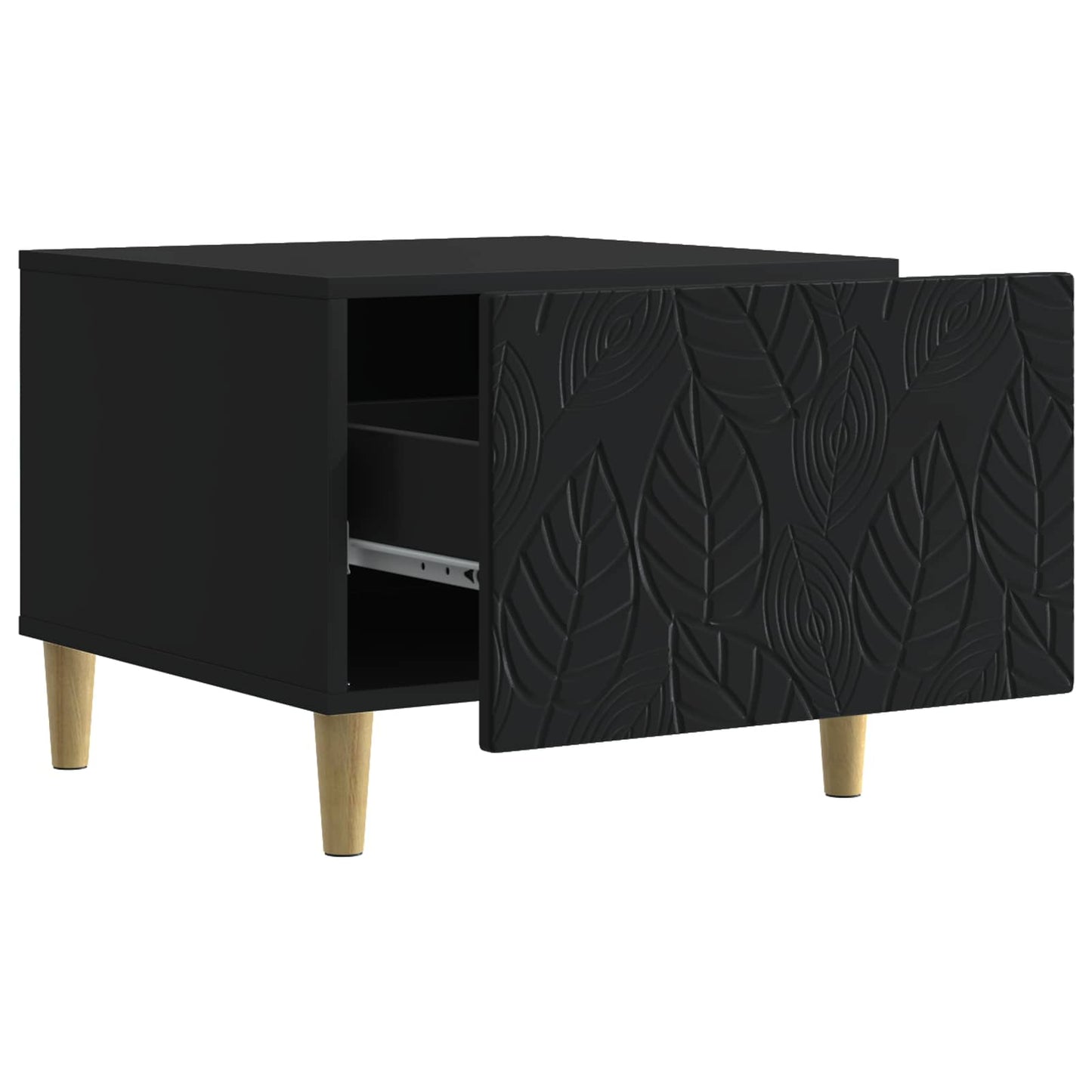 vidaXL Coffee Table Black 50 x 49 x 40 cm Engineered Wood 3