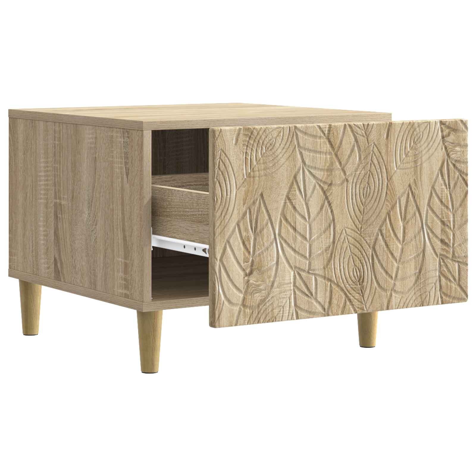 vidaXL Coffee Table Sonoma Oak 50 x 49 x 40 cm Engineered Wood 3