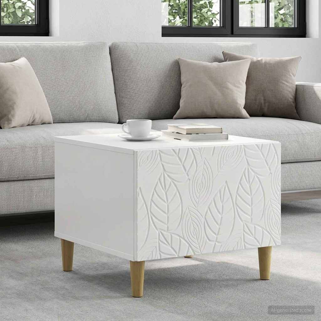 vidaXL Coffee Table High Gloss White 50 x 49 x 40 cm Engineered Wood 1