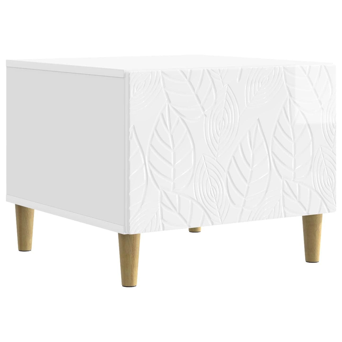 vidaXL Coffee Table High Gloss White 50 x 49 x 40 cm Engineered Wood 2