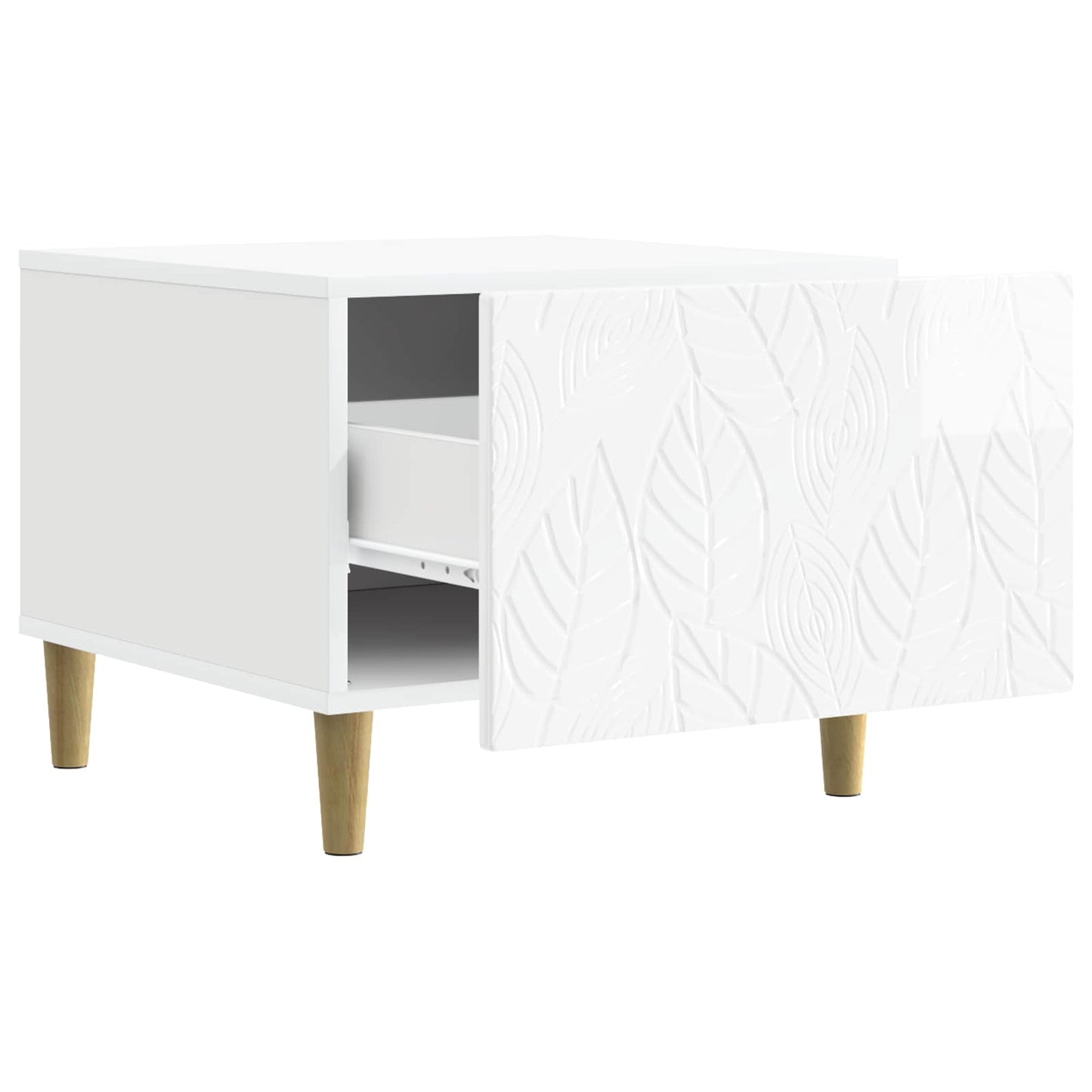 vidaXL Coffee Table High Gloss White 50 x 49 x 40 cm Engineered Wood 3