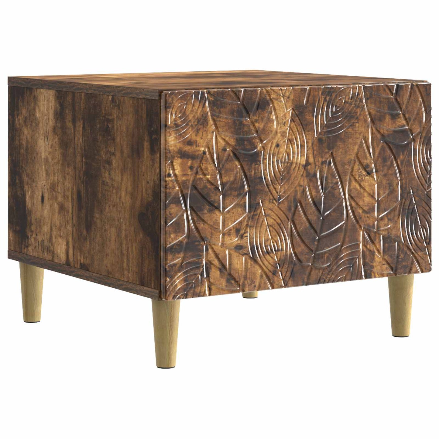 vidaXL Coffee Table Smoked Oak 50 x 49 x 40 cm Engineered Wood 2
