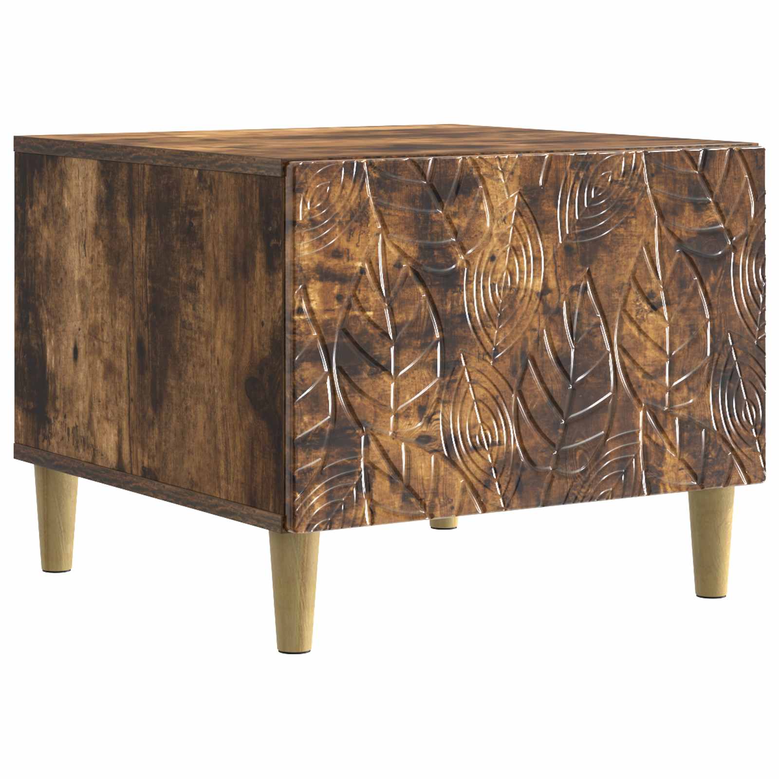 vidaXL Coffee Table Smoked Oak 50 x 49 x 40 cm Engineered Wood 2