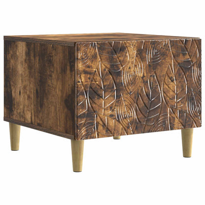 vidaXL Coffee Table Smoked Oak 50 x 49 x 40 cm Engineered Wood 2
