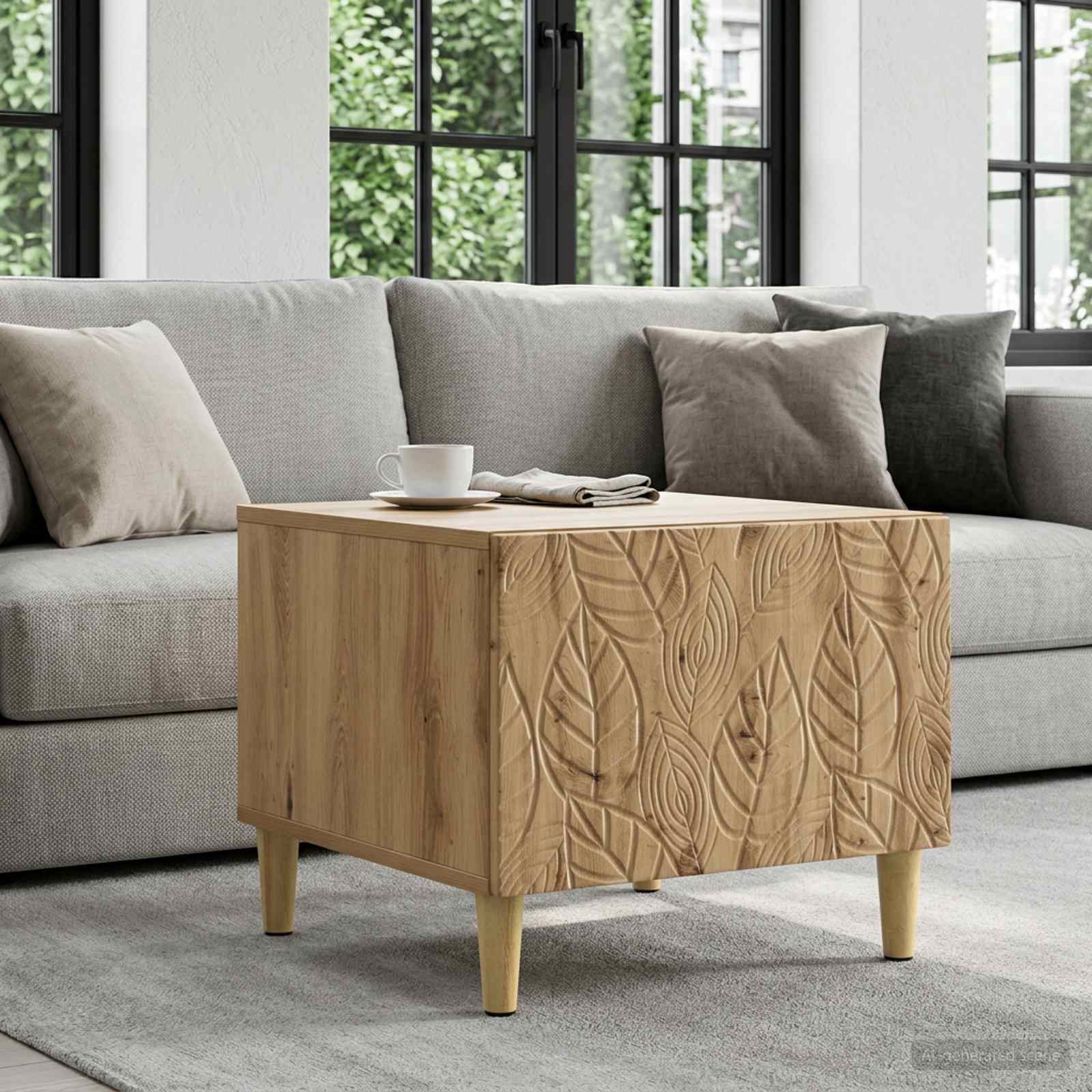 vidaXL Coffee Table Artisan Oak 50 x 49 x 40 cm Engineered Wood 1