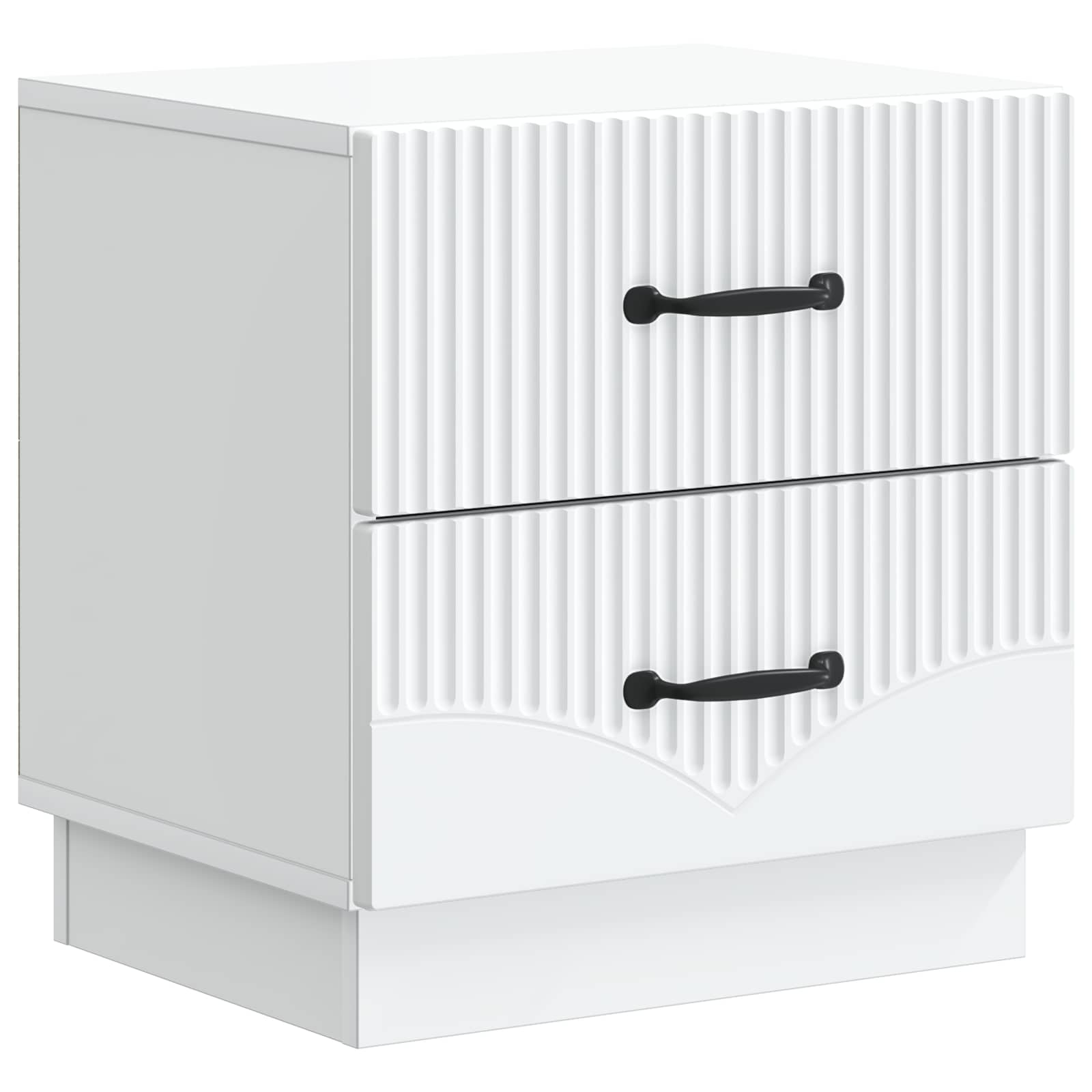 vidaXL Bedside Cabinet White 43 x 34.5 x 44.5 cm Engineered Wood 2