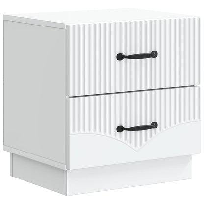 vidaXL Bedside Cabinet White 43 x 34.5 x 44.5 cm Engineered Wood 2