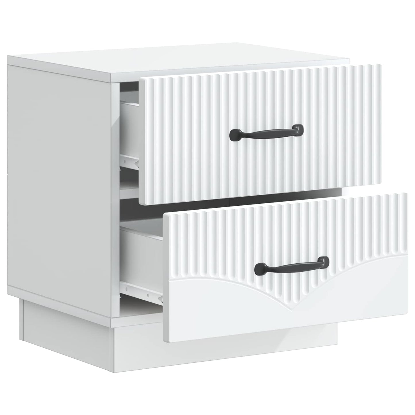 vidaXL Bedside Cabinet White 43 x 34.5 x 44.5 cm Engineered Wood 4