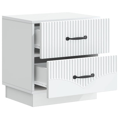 vidaXL Bedside Cabinet White 43 x 34.5 x 44.5 cm Engineered Wood 4