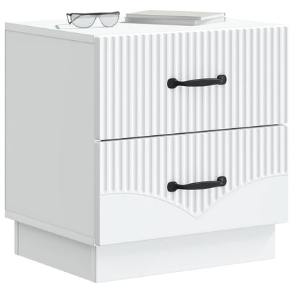 vidaXL Bedside Cabinet White 43 x 34.5 x 44.5 cm Engineered Wood 3