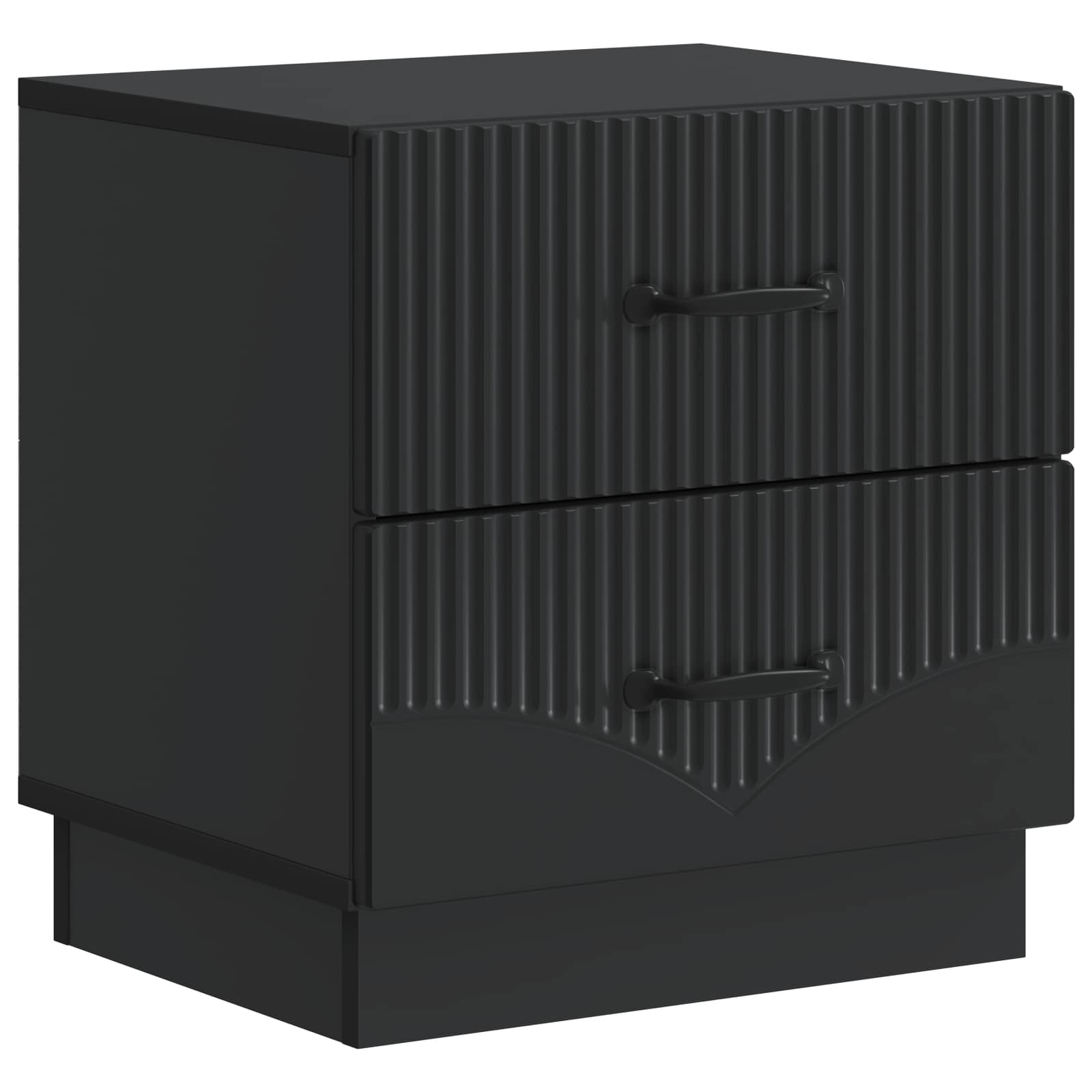 vidaXL Bedside Cabinet Black 43 x 34.5 x 44.5 cm Engineered Wood 2