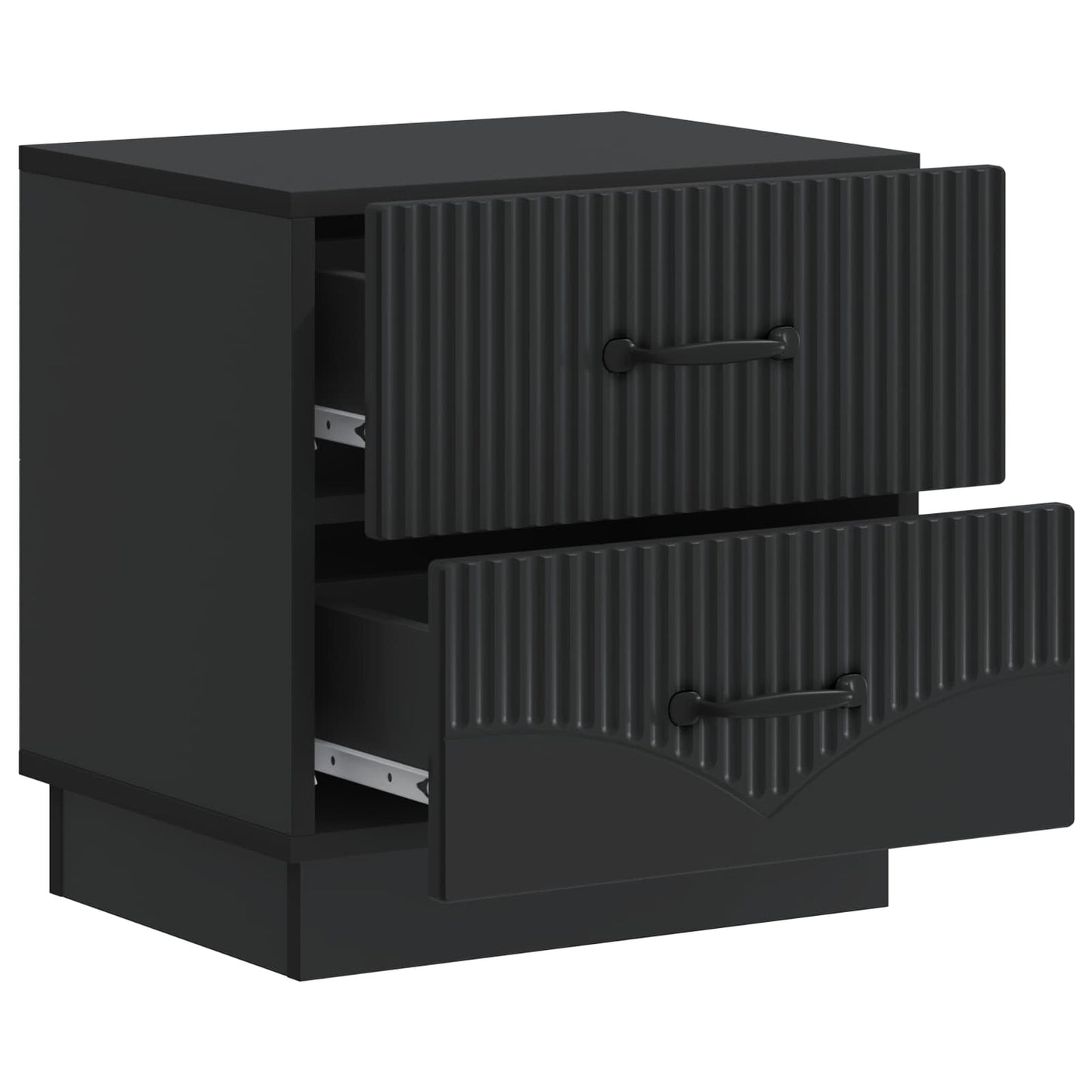 vidaXL Bedside Cabinet Black 43 x 34.5 x 44.5 cm Engineered Wood 4