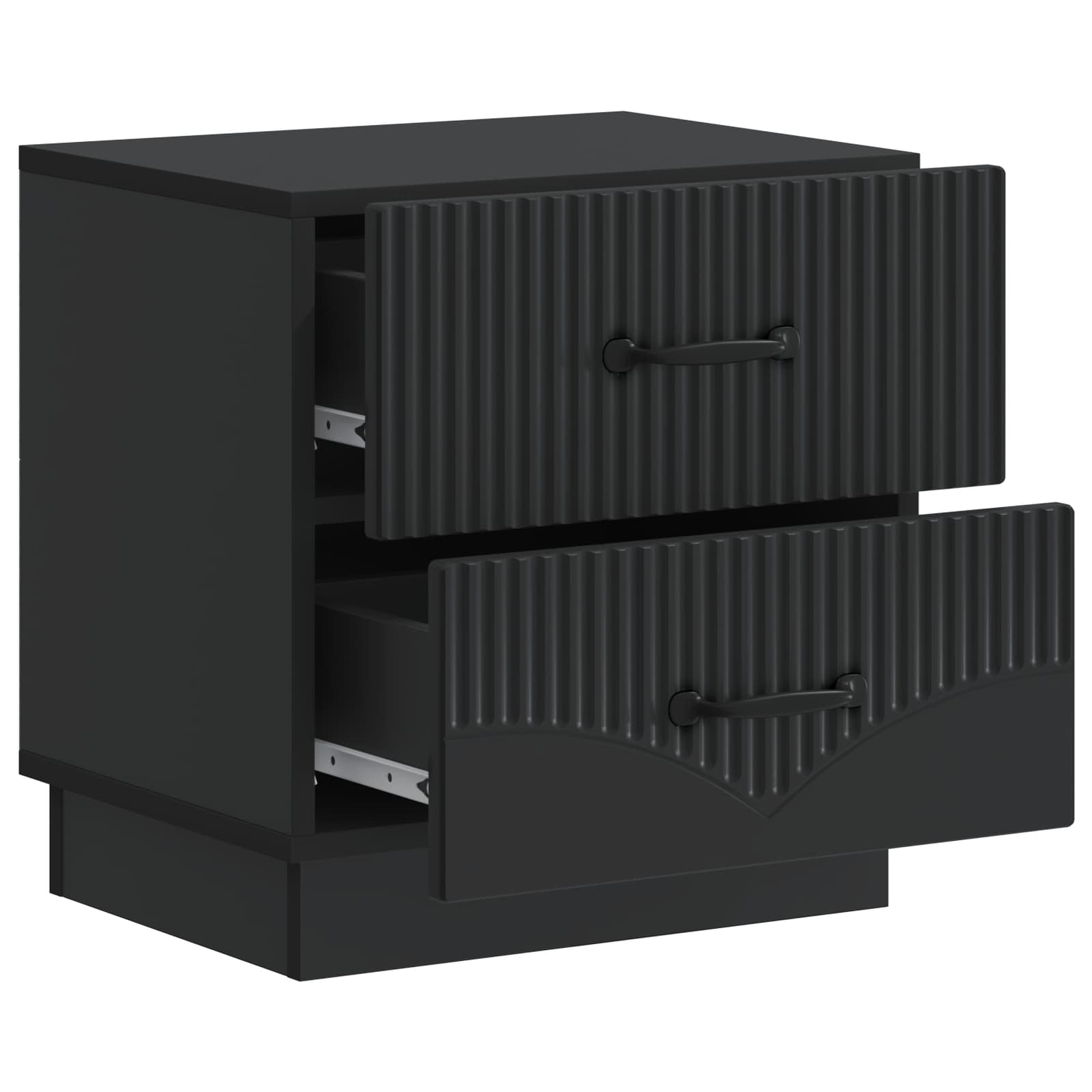 vidaXL Bedside Cabinet Black 43 x 34.5 x 44.5 cm Engineered Wood 4