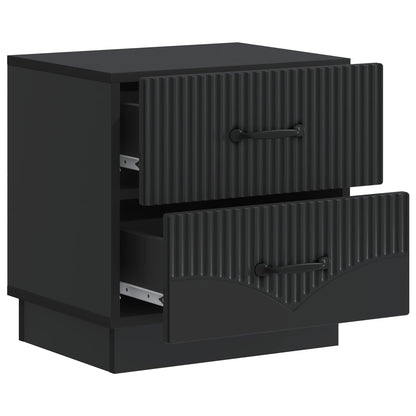 vidaXL Bedside Cabinet Black 43 x 34.5 x 44.5 cm Engineered Wood 4