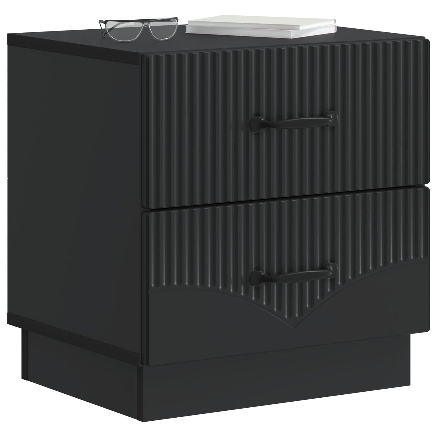 vidaXL Bedside Cabinet Black 43 x 34.5 x 44.5 cm Engineered Wood 3