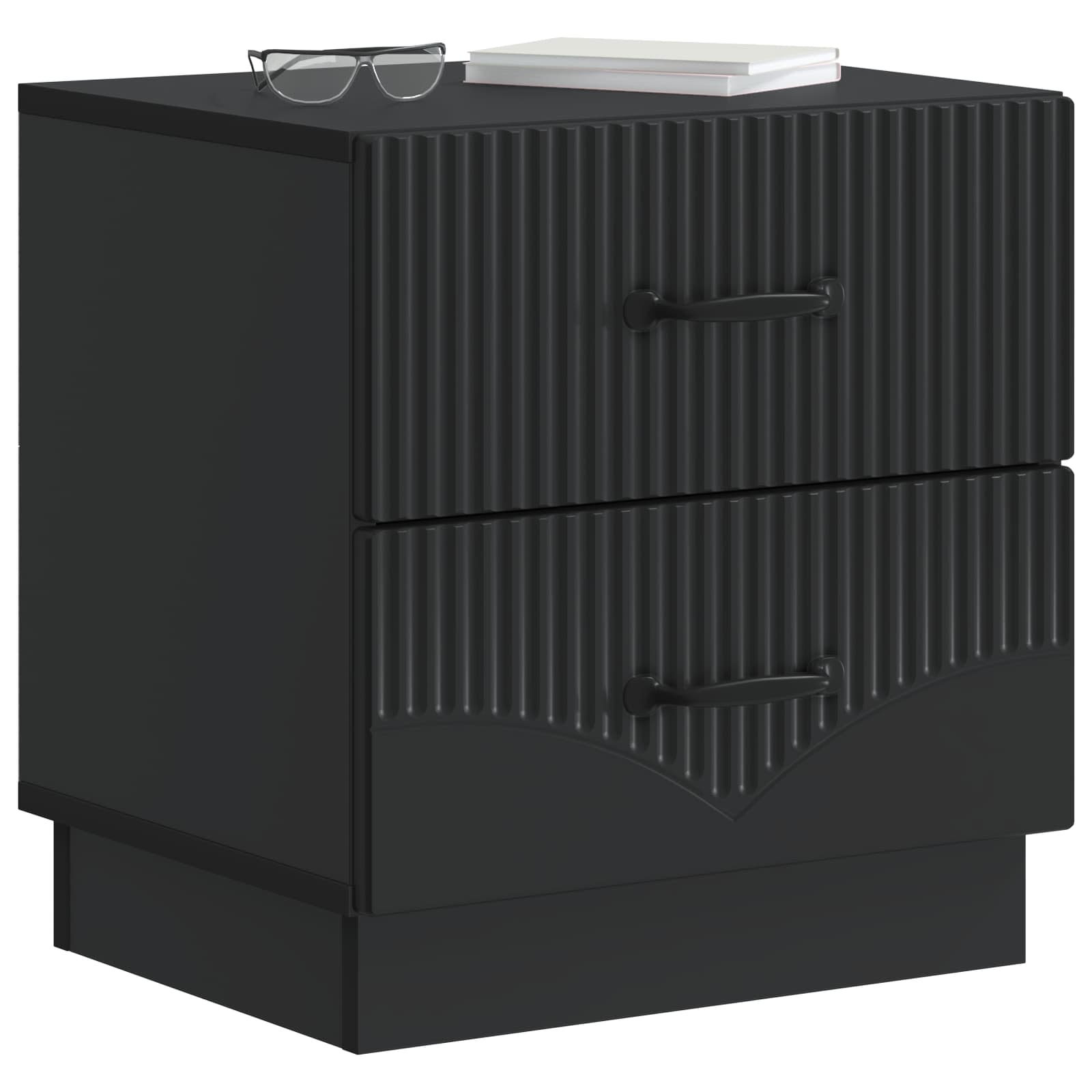 vidaXL Bedside Cabinet Black 43 x 34.5 x 44.5 cm Engineered Wood 3